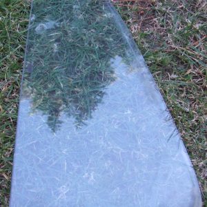 VW bay off side front opening quarter glass green tint