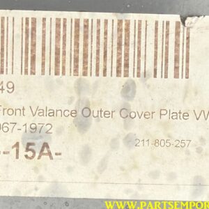 211805257 Inner front valance cover plate early bay